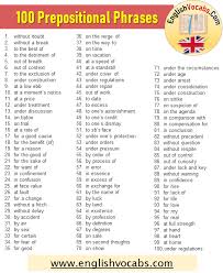 Once you understand how they work, they're simple to spot. 100 Examples Of Prepositional Phrase English Vocabs