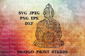 Download Buddha Svg Zentangle Svg Yoga Svg Mandala Svg Cricut File By Ogogo Print Thehungryjpeg Com