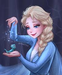 Elsa With Bruni Frozen 2 By Mari945 On Deviantart Disney Princess Drawings Disney Princess Art Disney Frozen Elsa
