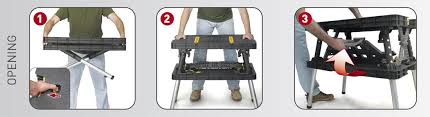 Keter Folding Compact Workbench Sawhorse Work Table With Clamps 1000 Lb Capacity Click On The Image For Extra Info Easy Garage Storage Workbench Work Table