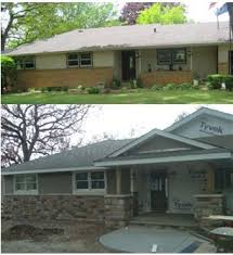Research ranged from census and demographic information, to research of typical ranch home plans from the total population of johnson county in 1950 was 62,783; Before After Work In Progress Ranch House Remodel Exterior House Remodel Exterior Remodel
