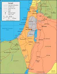 Detailed clear large political map of israel showing names of capital city, towns, states, provinces and boundaries with neighbouring countries. Israel Map And Satellite Image
