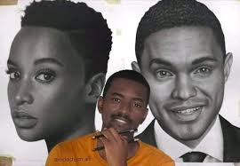 Mduduzi Mabaso and someone who drew him ❤️