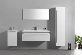 Bathroom Forniture Set N1200 White Mirror Cabinet And Wall Mounted Cabinet Optional Wall Hung Cabinet Left Without Side Cabinet Left Mirror Cabinets Or Led Mirrors Without Mirror Wall Hung Cabinet
