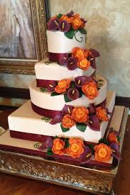 Add flour, sugar, baking powder, and salt. Plum Burnt Orange Four Tier Fall Wedding Cakecentral Com