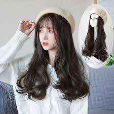 假发帽子女 秋冬时尚贝雷帽长卷发一体网红带帽子仿真大波浪长发 tmall com天猫 hair styles beauty long hair styles
