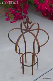 The site owner hides the web page description. X Large Fleur De Lis Crown Finial Yard Decor Trellis Garden Iron Metal 24 Tall Yard Decor Crown Decor Garden Trellis