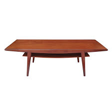 All surfaces has been cleaned and polished. Mid Century Long Danish Teak Coffee Table With Shelf 1960s 95828