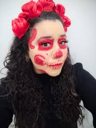 Catrina roja Make up Nadia Chávez Makeup Nadia Chávez GRACIAS COMO CADA AÑO  SUPER BIEN🙌🤗💀💀💀💀