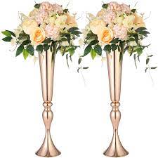 Maybe you would like to learn more about one of these? Amazon Com Trumpet Vases For Centerpieces 2 Pcs Vases For Living Room 22 56cm H Tall Vase Wedding Centerpieces For Tables Flower Stand And Wedding Table Decorations Gold Centerpieces For Party Dkg56 Home Kitchen