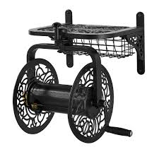 Aluminum hose reel cart 200 ft silver. Cast Aluminum Navigator Wall Mounted Hose Reel Costco