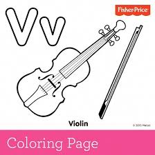 V Is For Violin Your Budding Musician Can Have A Little Fun Play Some Classical Music Whi Preschool Coloring Pages Violin Homeschool Preschool Activities