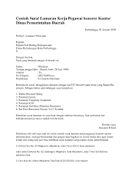 Umumnya bank membutuhkan para lulusan dari latar pendidikan yang sesuai akan memberimu peluang lebih besar. Doc Contoh Surat Lamaran Kerja Pegawai Honorer Kantor Dinas Pemerintahan Daerah Ortina Rezki Academia Edu