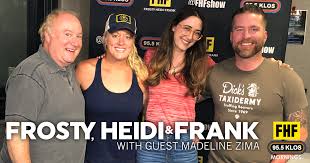 Frosty stilwell (left) of the klos 95.5 frosty, heidi & frank morning show was furloughed by the station on friday. Frosty Heidi And Frank With Guest Madeline Zima Klos Fm