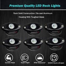 Timeless kitchen designs 2021 jeep truck. 6 Pods White Led Rock Light Kit Led Neon Lights For Jeep Jk Tj Utv Atv Suv Rzr Off Road Ranger Camper Boat Underglow Lamp Truck Trail Fender Bed Lighting Under Body
