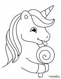 Girls will love her big eyes and have fun coloring her outfit and hair. Unicorn Coloring Pages 50 Printable Sheets Easy Peasy And Fun