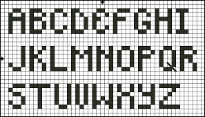 alphabet patterns for cross stitch and back stitch