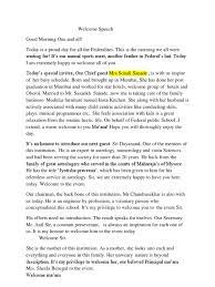 Opening address speech sample.why do you need a welcome speech? Welcome Speech Samples For Event