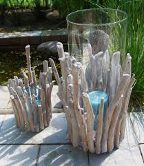 Handgefertigte Wohn Und Gartenaccessoires Aus Beton Treibholz Und Strand Glas Mit Bildern Kunst Aus Treibholz Treibholz Arbeiten Treibholz Kerzenhalter