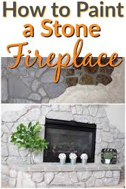 Fire glass, ceramic balls, and fire pit essentials faux fire pebbles provide a modern look to any fireplace or fire pit. How To Update A Stone Fireplace With Paint Love Our Real Life