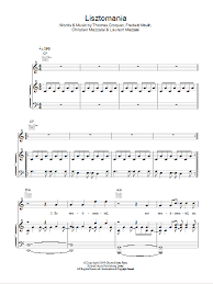 Lisztomania by Phoenix Sheet Music for Piano, Vocal & Guitar Chords at  Sheet Music Direct