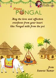 Send warm ecards and greetings from our site to wish your near and dear ones plentiful harvest, peace and joy. Pongal Greetings Vriddle