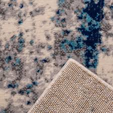 Blauer teppich kann ihrem zuhause etwas mehr stil verleihen haben sie ein tolles zimmer geschaffen, in welchem blau wunderbar passen könnte? Teppich Abstrakt Vintage Look Wohnzimmer Kurzflor Teppich Laufer Blau Vimoda Homestyle