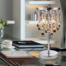 Modern Chrome Crystal Chandelier For Bedroom Nightstand Table Lamp Flower Chandelier Lamp Crystal Table Lamps Modern Chrome Chandelier Chrome Chandeliers