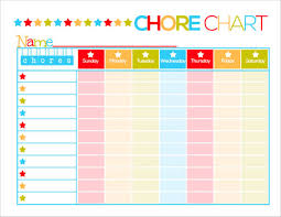 free 9 kids chore schedule templates in pdf word