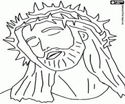 Viernes santo imagenes para colorear. La Cara De Jesus En El Martirio Para Colorear Pintar E Imprimir