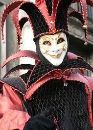 Jester This Mask Is For A Clown It S A Fool A Person Whom God Has Touched With Childlike Madness Jesters Carnival Of Venice Carnival Masks Jester Costume