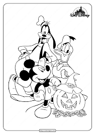 Winnie the pooh & friends putting up decorations. Disney Halloween Coloring Pages