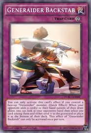 Export decks to play with ygopro or duelingbook. Custom Card Generaider Backstab Yugioh