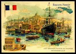 French Tradecard The Port Of Marseille Marseille Port Ship Poster