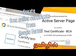How To Create E Certificate Using Google Forms Ecertifcates Using Certify Em Tamil Youtube
