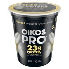 Oikos Pro 23g Protein, Vanilla Yogurt-Cultured Dairy Product Tub, 32 oz -  Walmart.com