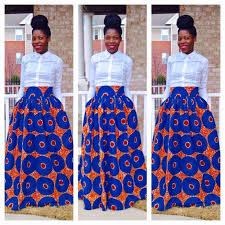 Sky Blue African Ankara Maxi African Clothing African African Skirts African Fashion African Clothing