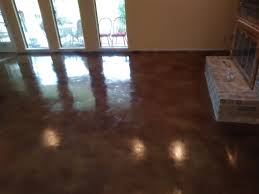 Here Is The Finished Stained Concrete Floor With Overlay In Dallas Tx Hollandfloors Com Stained Concrete Concrete Floors Flooring