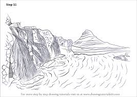 Learn How To Draw Waterfall Scenery Waterfalls Step By Step Drawing Tutorials How to draw easy and simple scenery for beginner with oil pastels.