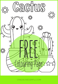 Mia the cactus cutie coloring page by hattifant. Cactus Coloring Page For Kids It S Free Grade Onederful