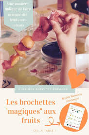 Faire Des Brochettes Magiques Aux Fruits Avec Les Enfants Cel A Table Recette Manger Des Fruits Fruits Recettes De Desserts Sains