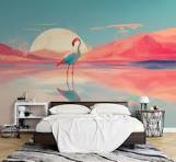 Flamingo Mural Wallpaper | Tropical Elegance and Refinement ...