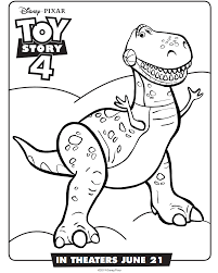 Toy story 4 coloring pages for children, to download for free and color. Rex Toy Story 4 Coloring Page Free Printable Coloring Pages For Kids