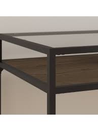 A filing cabinet (or sometimes file cabinet in american english) is a piece of office furniture usually used to store paper documents in file folders. Bush Furniture Anthropology 60 W Glass Top L Shaped Desk With 2 Drawer Mobile File Cabinet Rustic Brown Embossed Standard Delivery Office Depot