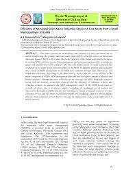 The permits are issued by the national solid waste management department (nswmd) within the housing and local government ministry. Pdf Efficiency Of Municipal Solid Waste Collection Service A Case Study From A Small Municipality In Sri Lanka