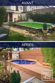 piscine un avant apres pool staging impressionnant decoration de terrasse exterieure terrasse ipe amenagement cour