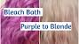 Turned Green Bleached Purple Hair