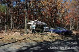 Overnight camping in vehicles, campers and/or trailers is not allowed, but there are links on the page to other campg Hanging Rock State Park Campsite Photos Campsite Availability Alerts