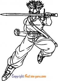 Dragon ball coloring pages trunks. Dragon Ball Z Trunks Coloring Pages Free Kids Coloring Pages Printable