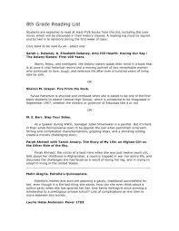 The youngest a student can be is 13 and the oldest a student can be is 14. 8th Grade Reading List The Kinkaid School